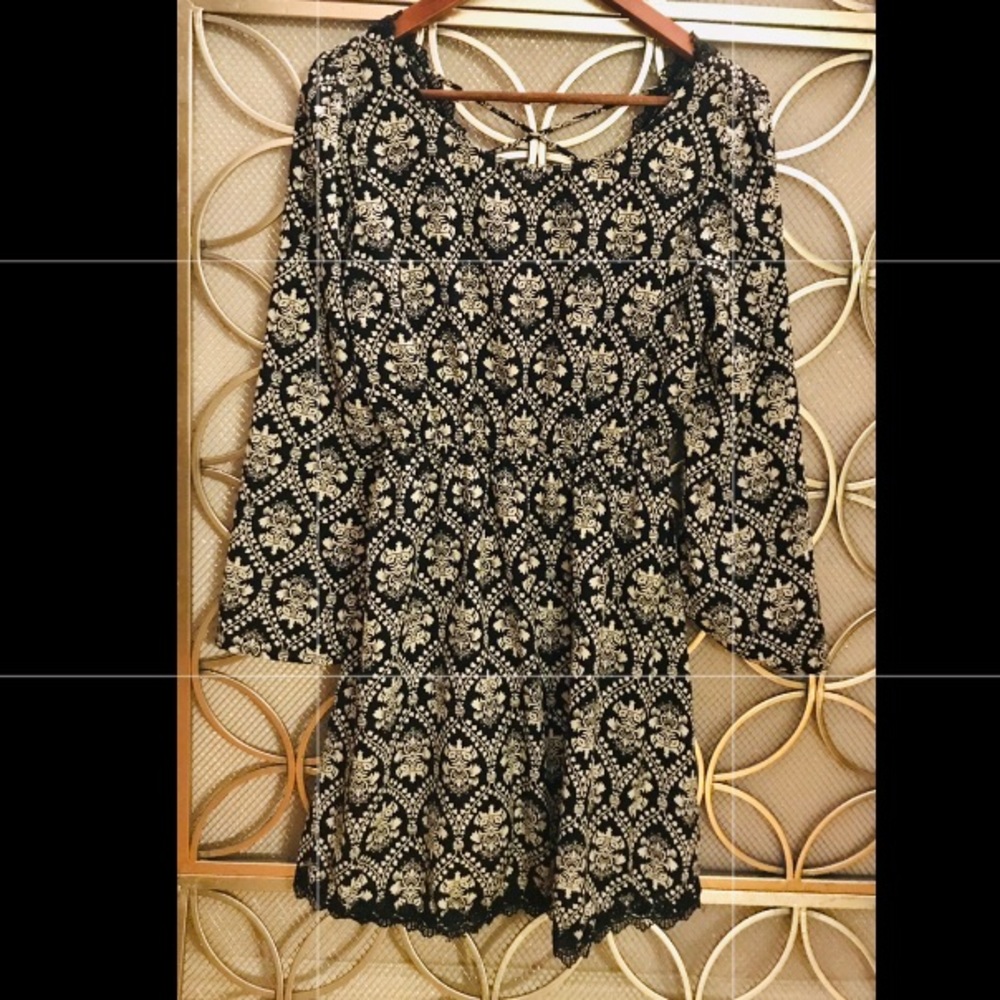 Sexy cross back bohemian dress